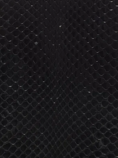 Pre-owned Dolce & Gabbana 2000s Snakeskin Zip-around Wallet In Black