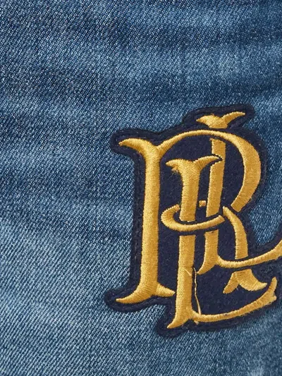 Pre-owned Ralph Lauren Logo-embroidered Jeans In Blue