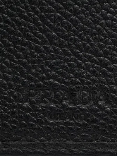 Pre-owned Prada Vitello Daino Leather Bifold Wallet In Black