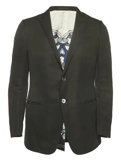 Pre-owned Gucci Gabardine Tailored Blazer In Black