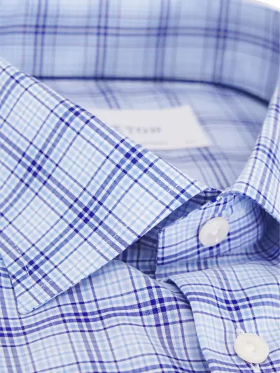 Eton Check-pattern Shirt In Blue
