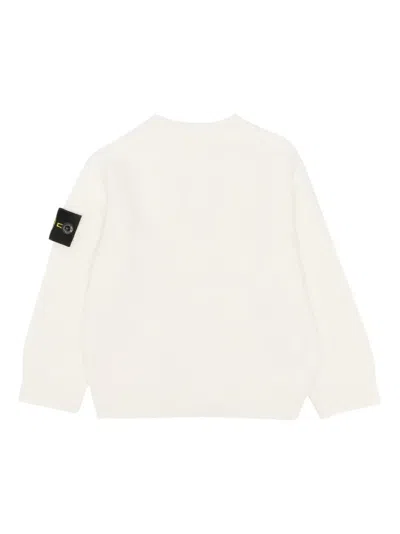 Stone Island Wool Blanket Set In White