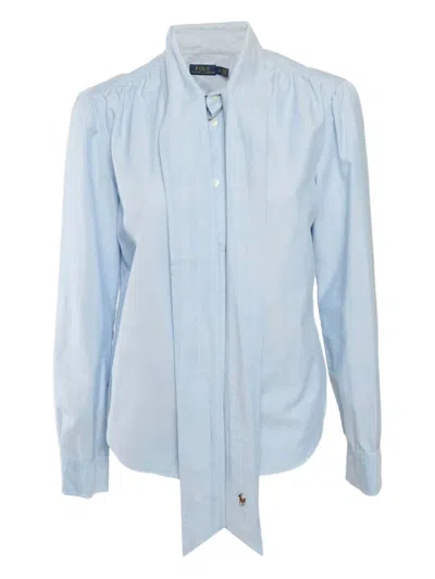 Pre-owned Polo Ralph Lauren Vintage Embroidered-horse Cotton Shirt In Blue