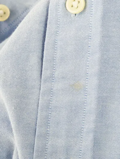 Pre-owned Polo Ralph Lauren Vintage Embroidered-horse Cotton Shirt In Blue