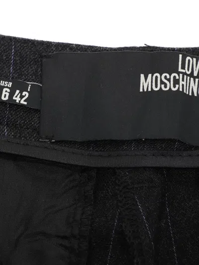 Pre-owned Love Moschino Pinstripe-pattern Suit In Gray