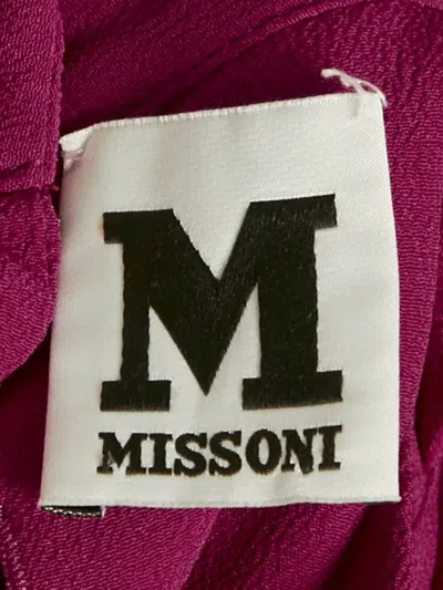 Pre-owned Missoni Ruffled High-neck Blouse In Pink