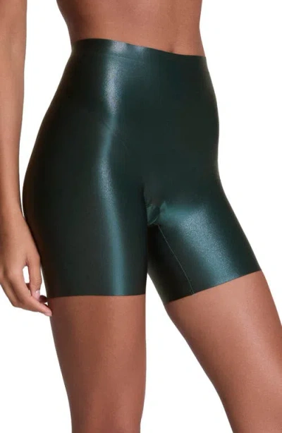 Spanx ® Shape™ Luxeshine Mid-thigh Short In Green