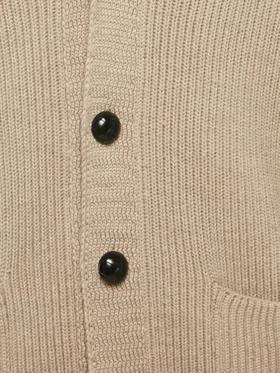 Pre-owned Tom Ford Rib-knit Buttoned Cardigan In Neutral