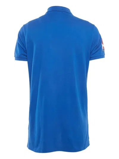 Pre-owned Polo Ralph Lauren 1977 Embroidered-logo Polo Shirt In Blue