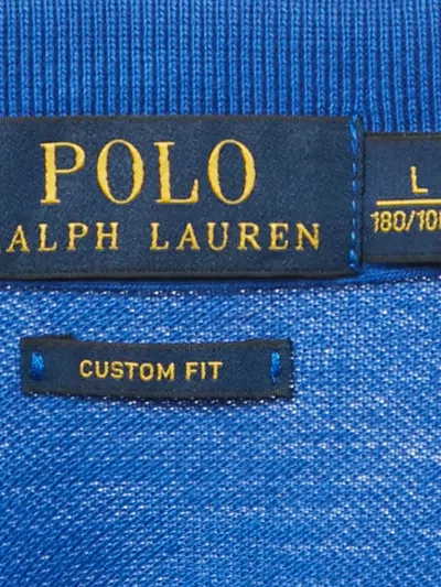 Pre-owned Polo Ralph Lauren 1977 Embroidered-logo Polo Shirt In Blue