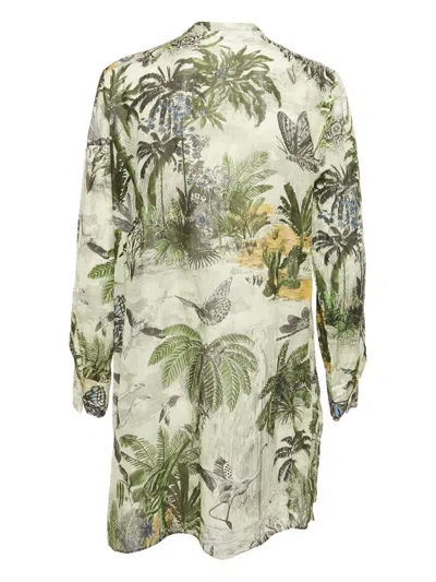 Pre-owned Dior All-over Print Tunic In Green