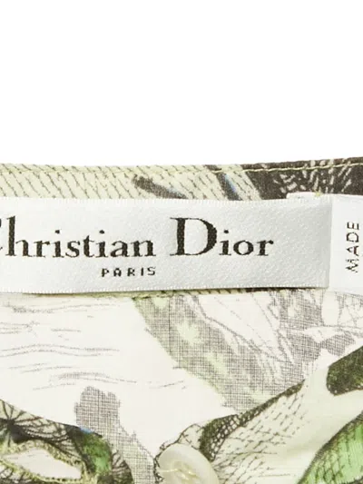 Pre-owned Dior All-over Print Tunic In Green