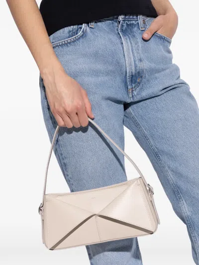 Coperni Panelled Leather Shoulder Bag In Neutral