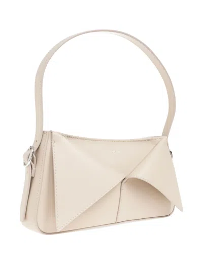 Coperni Panelled Leather Shoulder Bag In Neutral