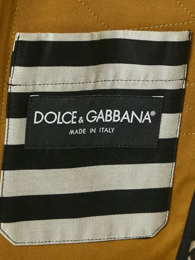 Pre-owned Dolce & Gabbana Cat-print Lined Blazer In Yellow