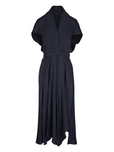 Zero + Maria Cornejo V-neck Belted Dress In Multi