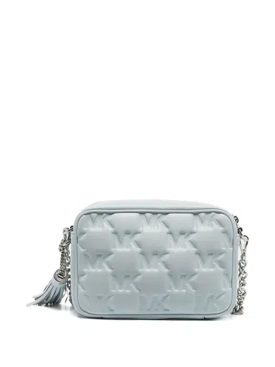 Pre-owned Michael Kors Logo-embossed Crossbody Bag In Blue