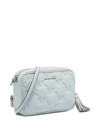 Pre-owned Michael Kors Logo-embossed Crossbody Bag In Blue