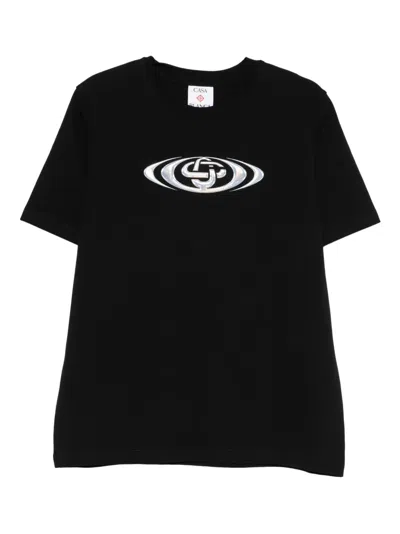 Casablanca Warped Logo Classic T-shirt In Black