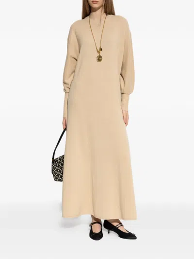 By Malene Birger Liv Ribbed Puff-sleeve Maxi Dress In Multi