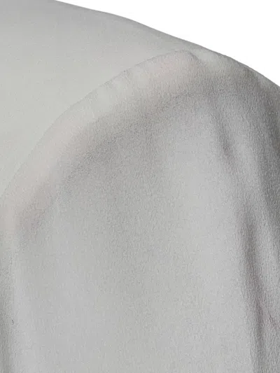 Pre-owned Elisabetta Franchi Chiffon Wrap-effect Bodysuit In White