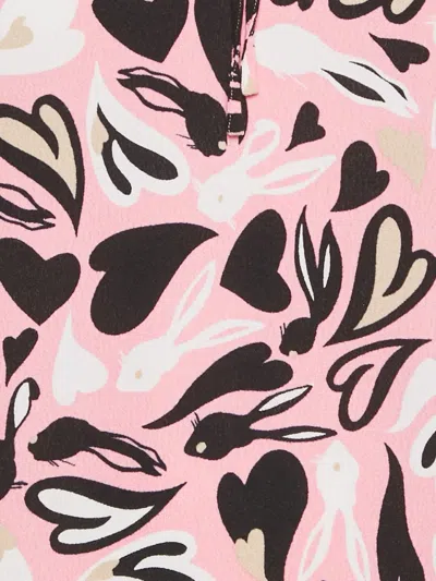 Pre-owned Diane Von Furstenberg Graphic-print Mini Dress In Pink
