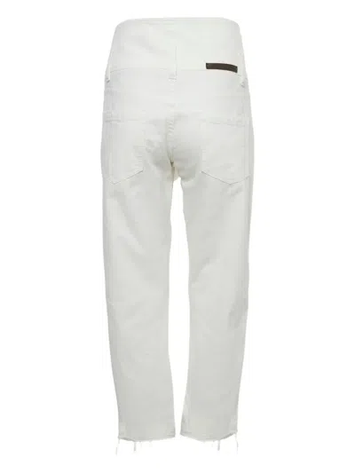 Pre-owned Brunello Cucinelli Wrap-design Jeans In White