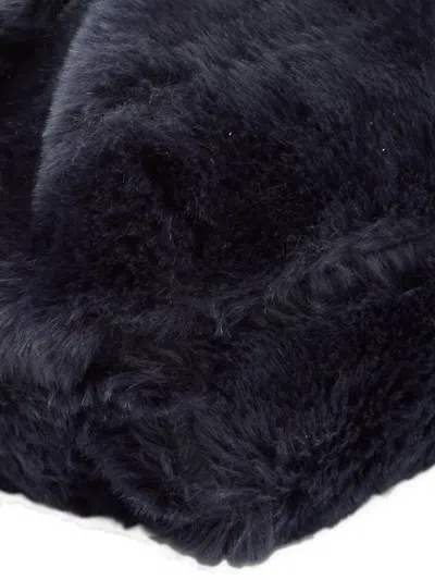 Pre-owned Furla Faux-fur Shoulder Bag In Blue