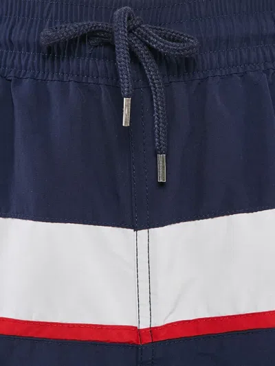 Pre-owned Polo Ralph Lauren Logo-print Panelled Swim Shorts In Blue