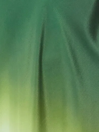 Pre-owned Rag & Bone Ombre Satin Dress In Green