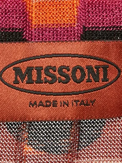 Pre-owned Missoni Zigzag-pattern Knit Top In Brown