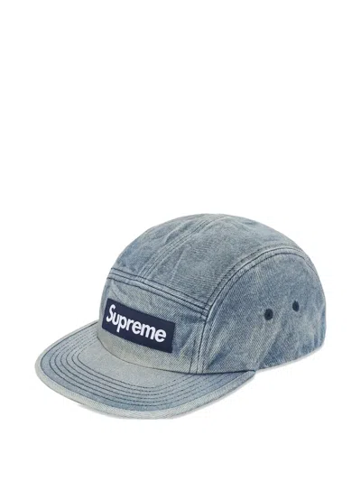 Supreme Washed Denim Cap In Blue