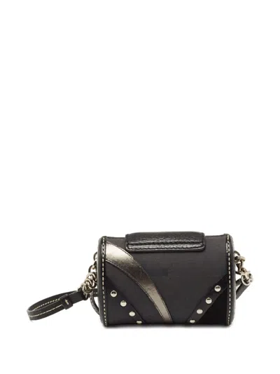 Pre-owned Tod's Vintage Studded Shoulder Bag In Black