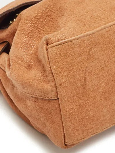 Pre-owned Mulberry Edie Textured Leather Tote Bag In Brown