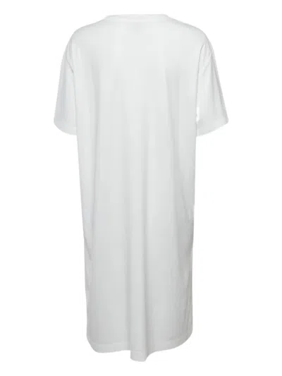 Pre-owned Louis Vuitton Sequin-embellished Leopard-print Dress In White