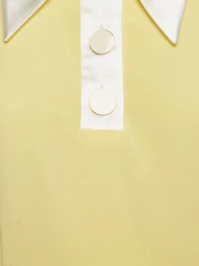 Pre-owned Rowen Rose Crepe Playsuit In Yellow