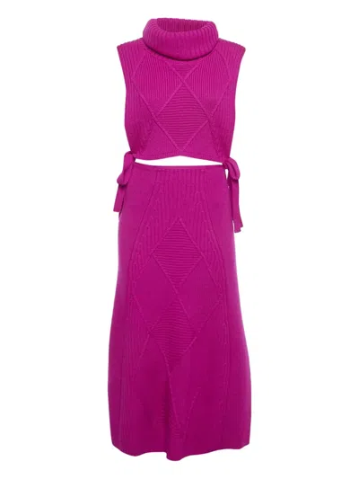 Pre-owned Kenzo Cable-knit Set In Pink