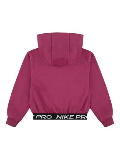 Nike Girls Np Essentials Zip Up Top In Burgundy