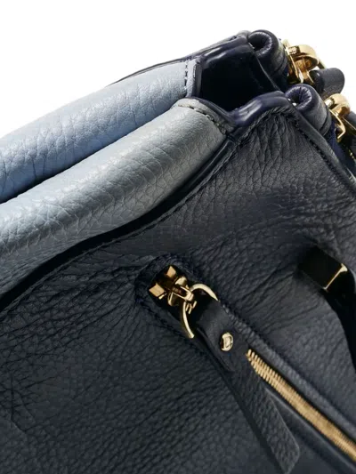 Pre-owned Kate Spade Two-tone Leather Tote Bag In Blue