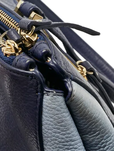 Pre-owned Kate Spade Two-tone Leather Tote Bag In Blue