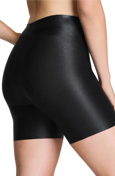 Spanx ® Shape™ Luxeshine Mid-thigh Short In Black