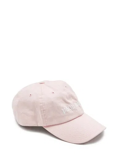 Pre-owned Palm Angels Logo-embroidered Baseball Hat In Pink