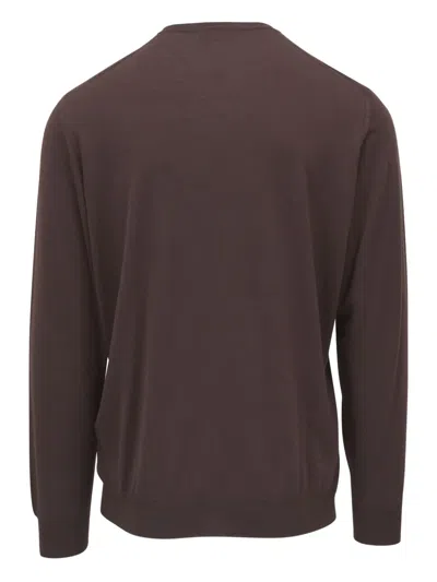 Fedeli Crewneck Sweater In Brown