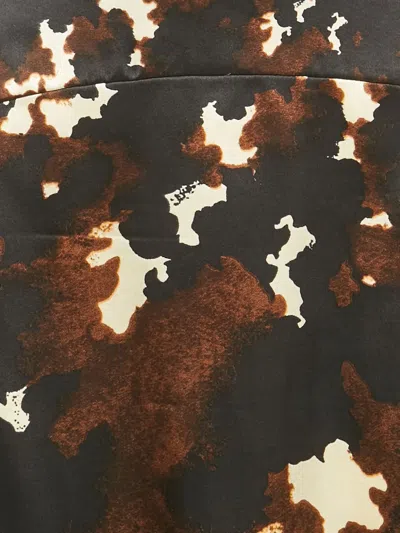 Pre-owned Roberto Cavalli Satin Maxi Skirt In Black