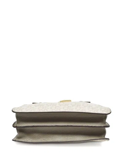 Pre-owned Dkny Logo-pattern Two-way Handbag In Gray