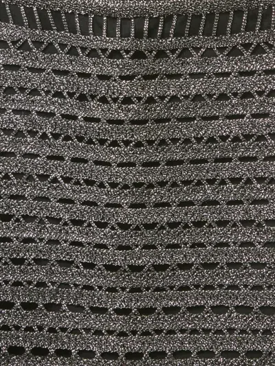 Pre-owned Maje Metallic Lurex Mini Skirt In Silver