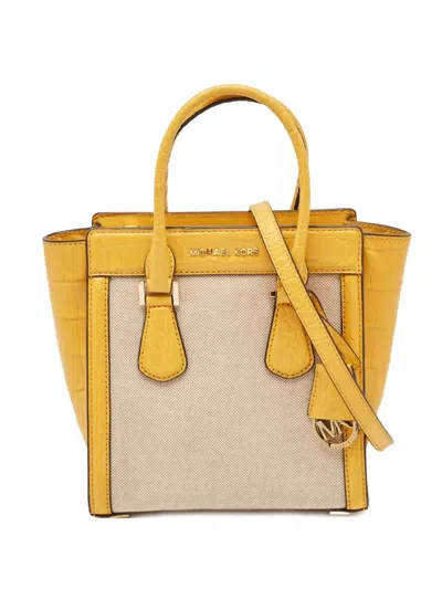 Pre-owned Michael Kors Colette Tote Bag In Yellow
