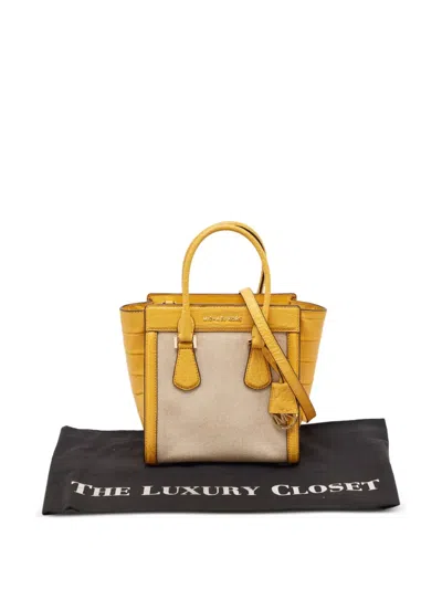 Pre-owned Michael Kors Colette Tote Bag In Yellow