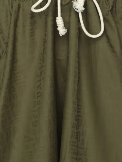 Pre-owned Palm Angels Striped Cargo Midi Skirt In Green