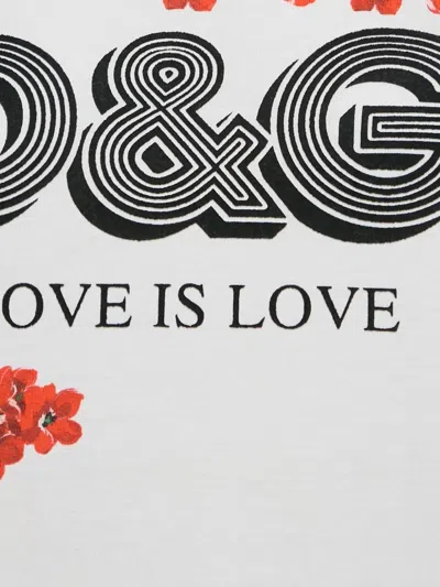 Pre-owned Dolce & Gabbana Logo-print Cotton T-shirt In White